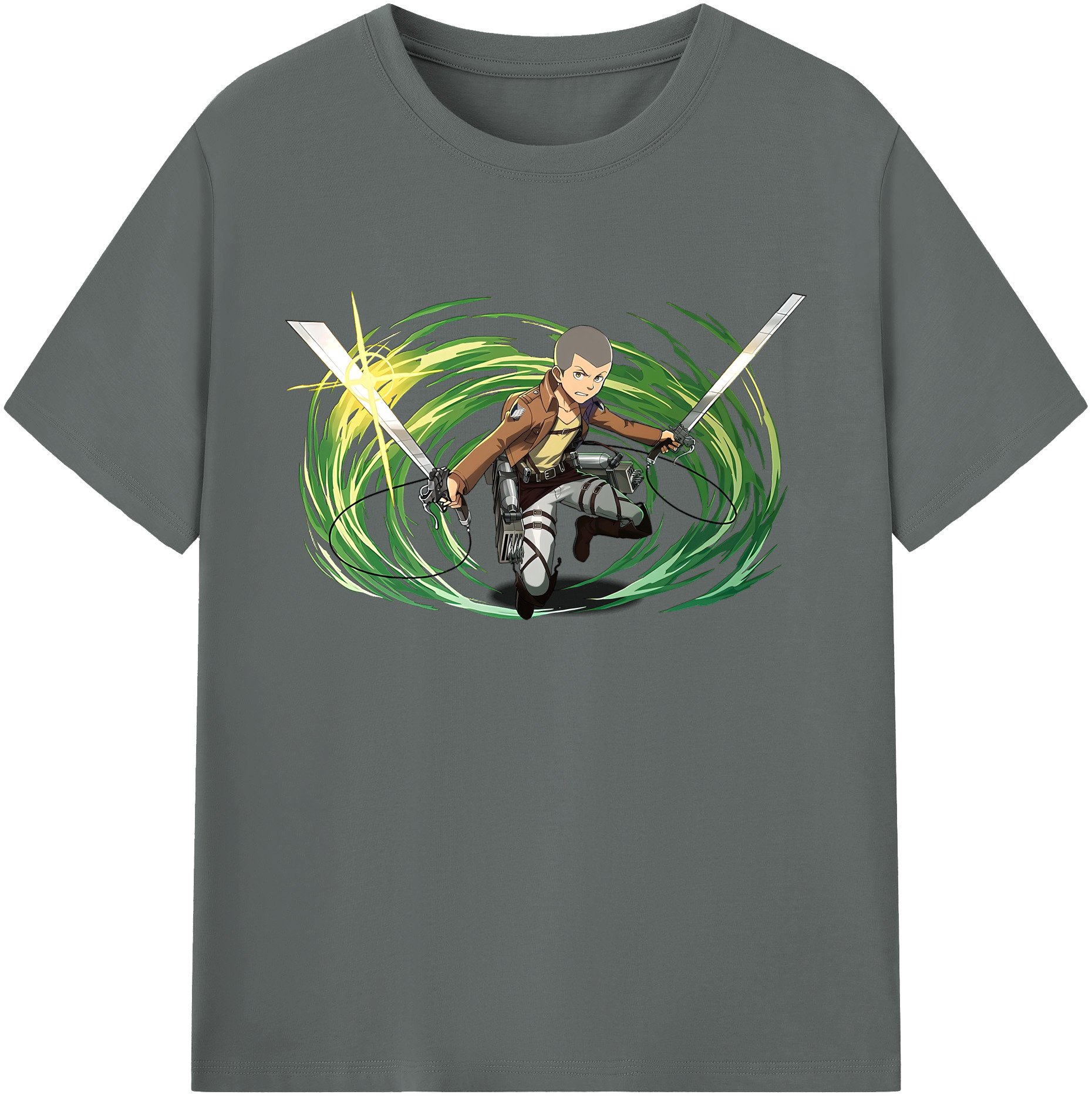 （画像用） 進撃の巨人 コニー·スプリンガー Attack on Titan Connie Springer 綿100％ メンズ半袖Tシャツ｜肌触りやわらか＆通気性